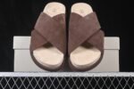 Brunello Cucinelli Suede Cross Strap Slides - 图片 4